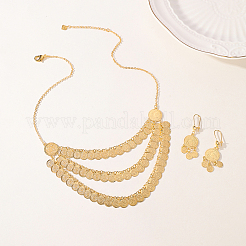 Элегантные винтажные латунные комплекты серег и ожерелий для женщин MC8137