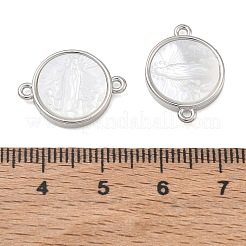 Gestellverbinder aus verzinntem Messing und naturweißem Muschelgehäuse&nbsp;SH-CBA6629-33P