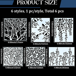 6 pochoir en plastique creux pour dessin et peinture&nbsp;DIY-GF0012-66