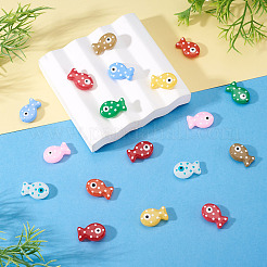 18 шт. двухцветные окрашенные стеклянные бусины&nbsp;LAMP-TA0002-16