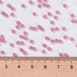 MIYUKIラウンドロカイユビーズ  日本製シードビーズ  （rr556)染めのバラシルバーラインアラバスター  8/0  3mm  穴：1mm  約422~455PCS /ボトル  10 G /ボトル&nbsp;SEED-JP0009-RR0556