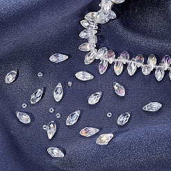 200шт 2 нити стеклянных бусин&nbsp;GLAA-SC0001-57