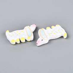 Печатные непрозрачные бусины из смолы&nbsp;RESI-N043-04E