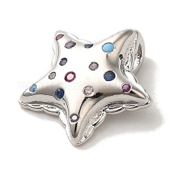 Стойка покрытие латунь микропаве прозрачный кубический цирконий шарм&nbsp;KK-U027-18P