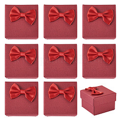 Квадратные картонные бумажные подарочные коробки для хранения колец&nbsp;CON-TAC0001-17G