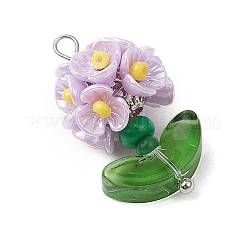 Blumenanhänger aus Glasperlen&nbsp;X1-PALLOY-MZ00521-04