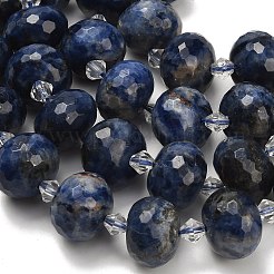 Природный содалит бисер нитей G-L642-I10-18x13mm