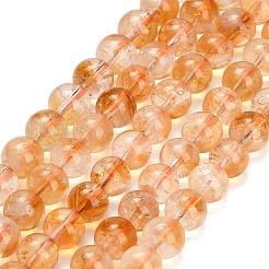 Colliers de perles de citrine naturelle en forme de cœur&nbsp;GG-T002-A01-8mm