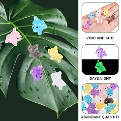60 шт. 6-цветные светящиеся смоляные украшения для собак RESI-SP0001-37