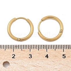 Ionenplattierung (IP) 304 Edelstahl Huggie Creolen&nbsp;X-EJEW-F111A-17mm-G