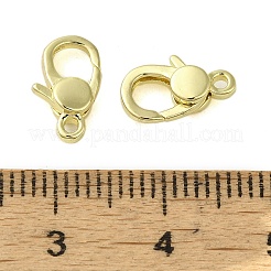 真鍮カニカン  フラットラウンド  カドミウムフリー＆ニッケルフリー＆鉛フリー  ゴールドカラー  11x7x3mm  穴：1.2mm&nbsp;KK-B089-27G