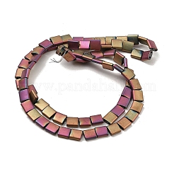 Brins de perles d'hématite synthétiques non magnétiques givrées électrolytiques&nbsp;G-G089-B01-07