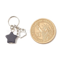 4pcs 4 styles pendentifs en pierres précieuses naturelles et synthétiques&nbsp;PALLOY-JF01521