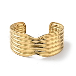 Ионное покрытие (ip) 304 нержавеющая сталь манжеты браслеты для женщин BJEW-Z078-26G