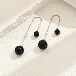 Круглые серьги-подвески из нержавеющей стали ZA6944