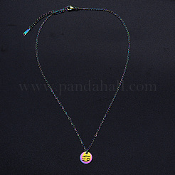 201 подвеска из нержавеющей стали ожерелье NJEW-S105-JN627-4