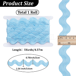5 Yards gewelltes Fransenband aus Polyester&nbsp;OCOR-GF0005-89B