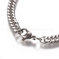 Мужские браслеты из кубинской цепочки BJEW-E369-15A