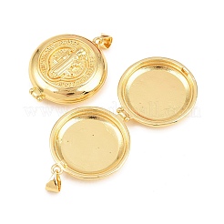 Religiöse Medaillon-Anhänger aus Messing&nbsp;KK-D232-21G-01