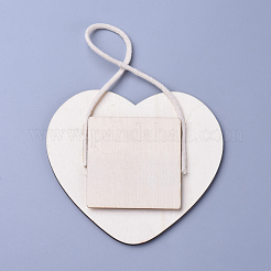 Pendentifs en bois&nbsp;WOOD-WH0021-15