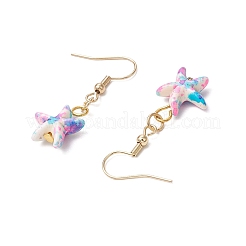 Серьги-подвески в виде морских звезд из нержавеющей стали 304&nbsp;EJEW-JE06444