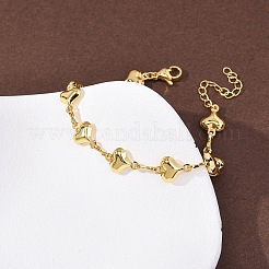 Браслеты из латунной цепочки для женщин&nbsp;BJEW-C140-05G