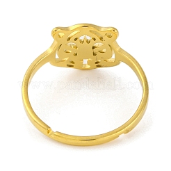 Регулируемое кольцо из нержавеющей стали 201 для женщин&nbsp;RJEW-D082-01E