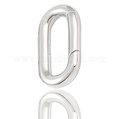 1 anillo de resorte de plata de ley chapado en rodio antideslustre con 925 cierres.&nbsp;STER-BBC0008-50B