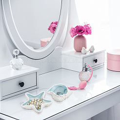 2 шт. 2-х стильная керамическая тарелка для украшений на морскую тематику AJEW-NB0005-67