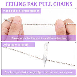 Удлинители цепи потолочного вентилятора в форме каплевидного стекла AJEW-BC00010