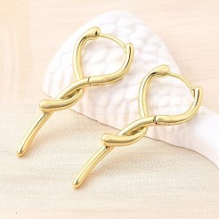 Серьги-кольца из латуни EJEW-Z121-12G