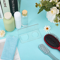 Прямоугольный акриловый настенный держатель-органайзер для расчесок с 2 слотом для ванной комнаты&nbsp;ODIS-WH0043-218A