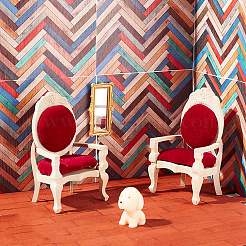 12 шт. 2-х цветные самоклеящиеся наклейки на стену из ПВХ DIY-GA0007-05A