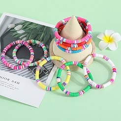 10шт браслеты из полимерной глины&nbsp;BJEW-SW001601
