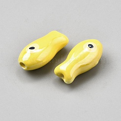 Manuell Porzellan Perlen&nbsp;PORC-WH0023-003C