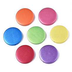 Расписные бусы из натурального дерева WOOD-S057-069C