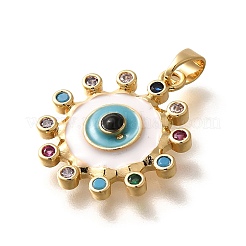 Латунные подвески с микропаве из прозрачного кубического циркония KK-R212-13G-01