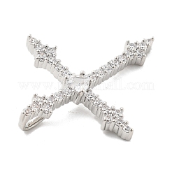 Латунные микропаве прозрачные подвески с фианитом KK-L228-01P-04