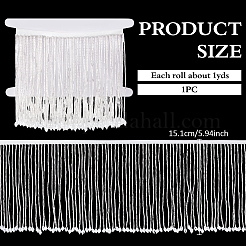 1 ярд полиэстеровой кружевной ленты с кисточкой из стеклянных бусин&nbsp;OCOR-NB0002-13C