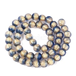 Lavorazione a lume realizzata a mano con fili di perline in polvere d'oro&nbsp;LAMP-N037-06A-01