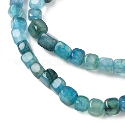 Нити бусин из натурального агата с прожилками дракона (окрашенные и нагретые) G-G177-E15-03