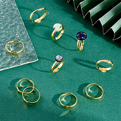 40 шт. латунное основание кольца&nbsp;KK-PH0011-83