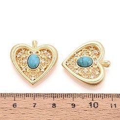 Синтетические бирюзовые подвески&nbsp;KK-N287-14G-01