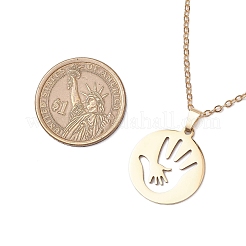 Ожерелье с подвеской из нержавеющей стали 304 ко дню матери NJEW-TA00194-04