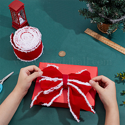 10 ярд бархатной ленты с синельной каймой OCOR-WH0088-39