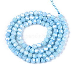 Антикоррозийные гальванические стеклянные бусины&nbsp;LS-EGLA-T021-4mm-15-10