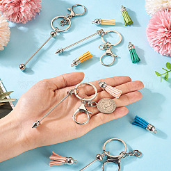 Наборы для самостоятельного изготовления брелоков из сплава и алюминиевого сплава с бусинами&nbsp;DIY-TA0012-43P