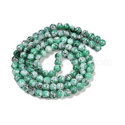 Строковые и обжиговые стеклянные бусины в нитях GLAA-S176-06