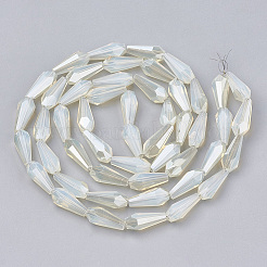 Chapelets de perles en verre électroplaqué&nbsp;X-EGLA-T008-12M