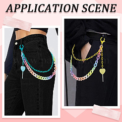 2 шт. двухцветные акриловые двухслойные цепные ремни AJEW-GF0011-19B